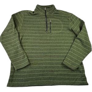 Mountain Club Outdoor Experience Mens 1/4‎ Zip Sweater Pullover Size XL Green